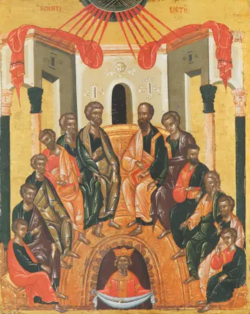 Icon of Pentecost (Dionysiou) - F104