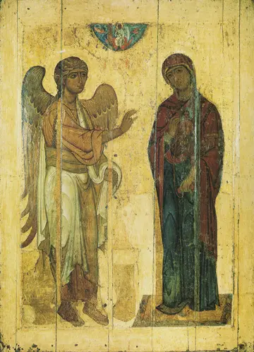 Icon of the Annunciation (Ustiug) (Kiev, early 12th c.) - F122