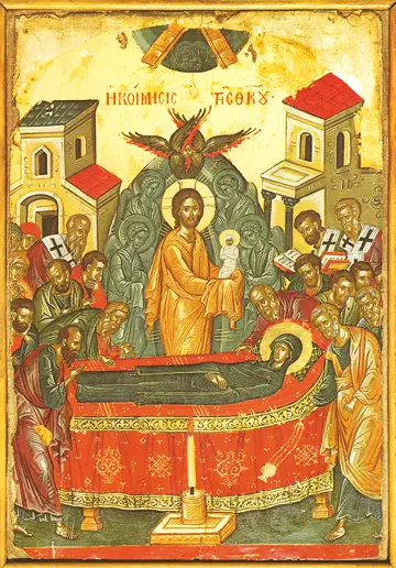 Icon of the Dormition of the Mother of God (Theophanes) - F15