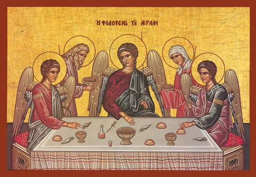 Icon of the Hospitality of Abraham - F33
