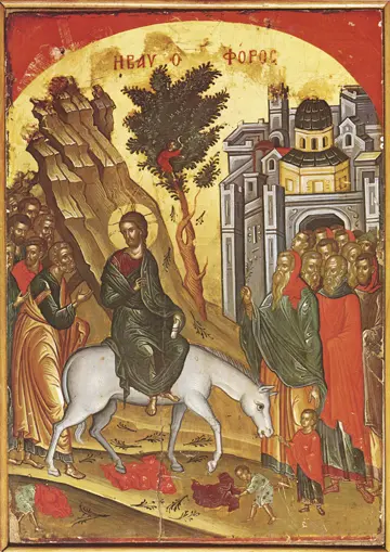Icon of the Entry into Jerusalem (Theophanes) - F07