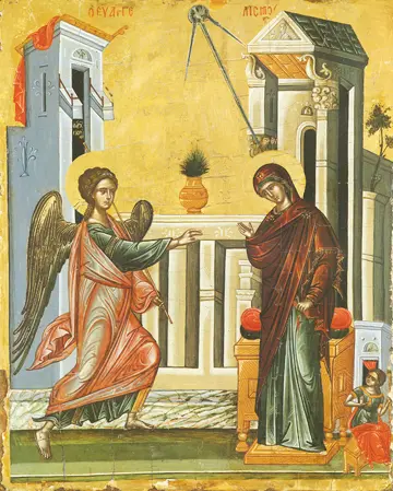 Icon of the Annunciation  (Dionysiou) - F93