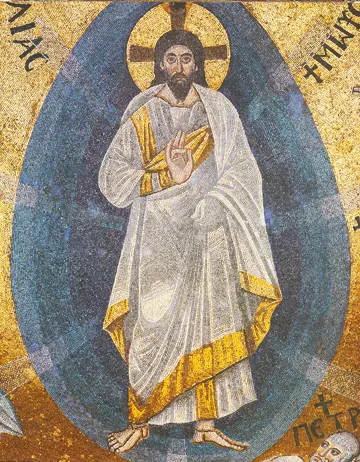 Icon of the Mosaic Christ (Detail of F65)(Sinai, 6th c.) - J33