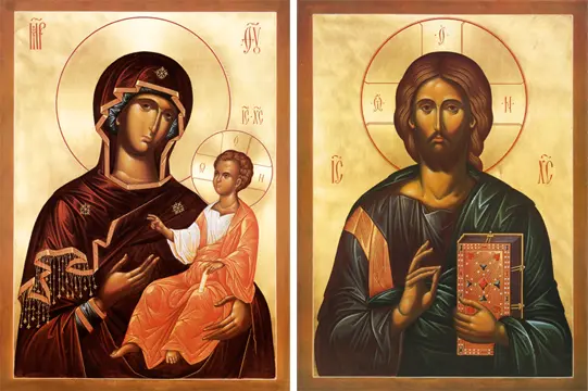 Icons of the Most Holy Mother of God & Lord Jesus Christ - T61 & J54