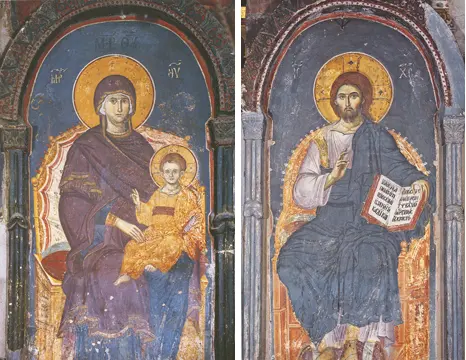 Icons of the Virgin Enthroned & Christ Enthroned - T99 & J86
